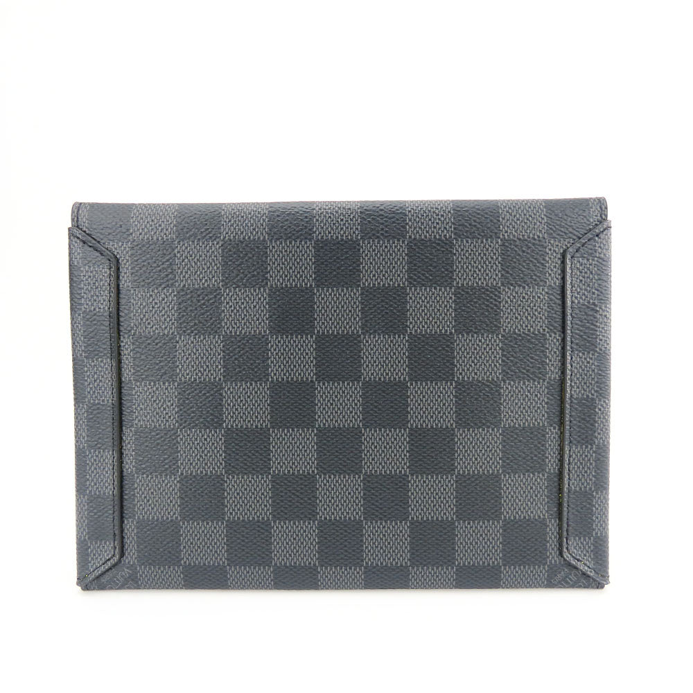 LOUIS VUITTON business bag N60255 Damier Grafitte black Alpha Triple Pouch unisex(Unisex) Used