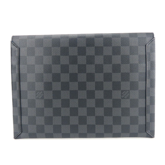 LOUIS VUITTON business bag N60255 Damier Grafitte black Alpha Triple Pouch unisex(Unisex) Used