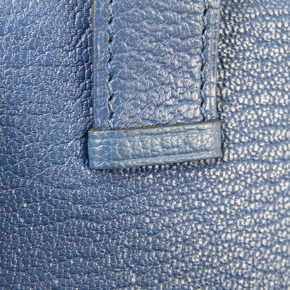 HERMES Card Case Shave blue Bean unisex(Unisex) Used