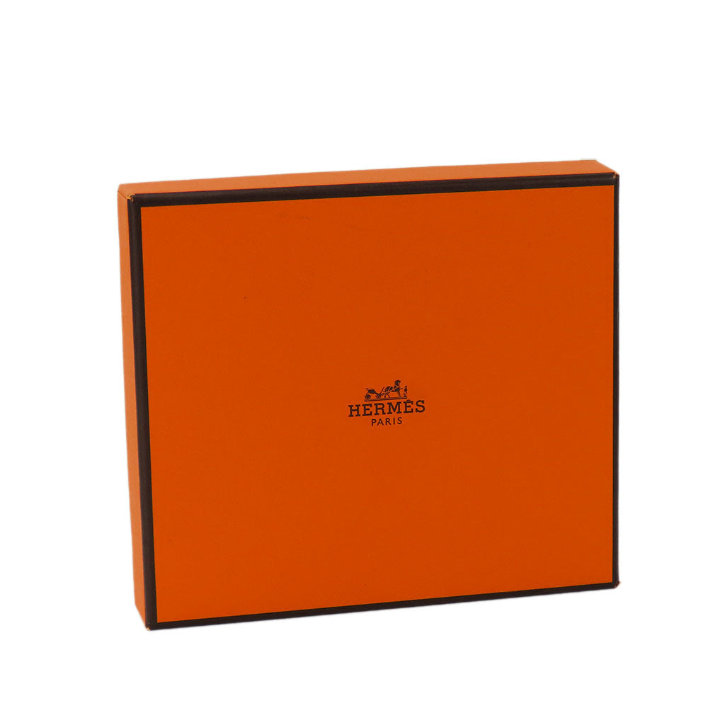 HERMES Card Case Shave blue Bean unisex(Unisex) Used
