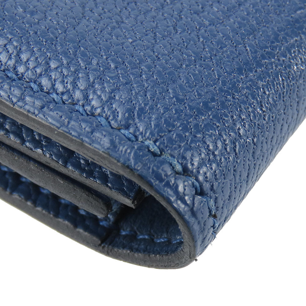 HERMES Card Case Shave blue Bean unisex(Unisex) Used