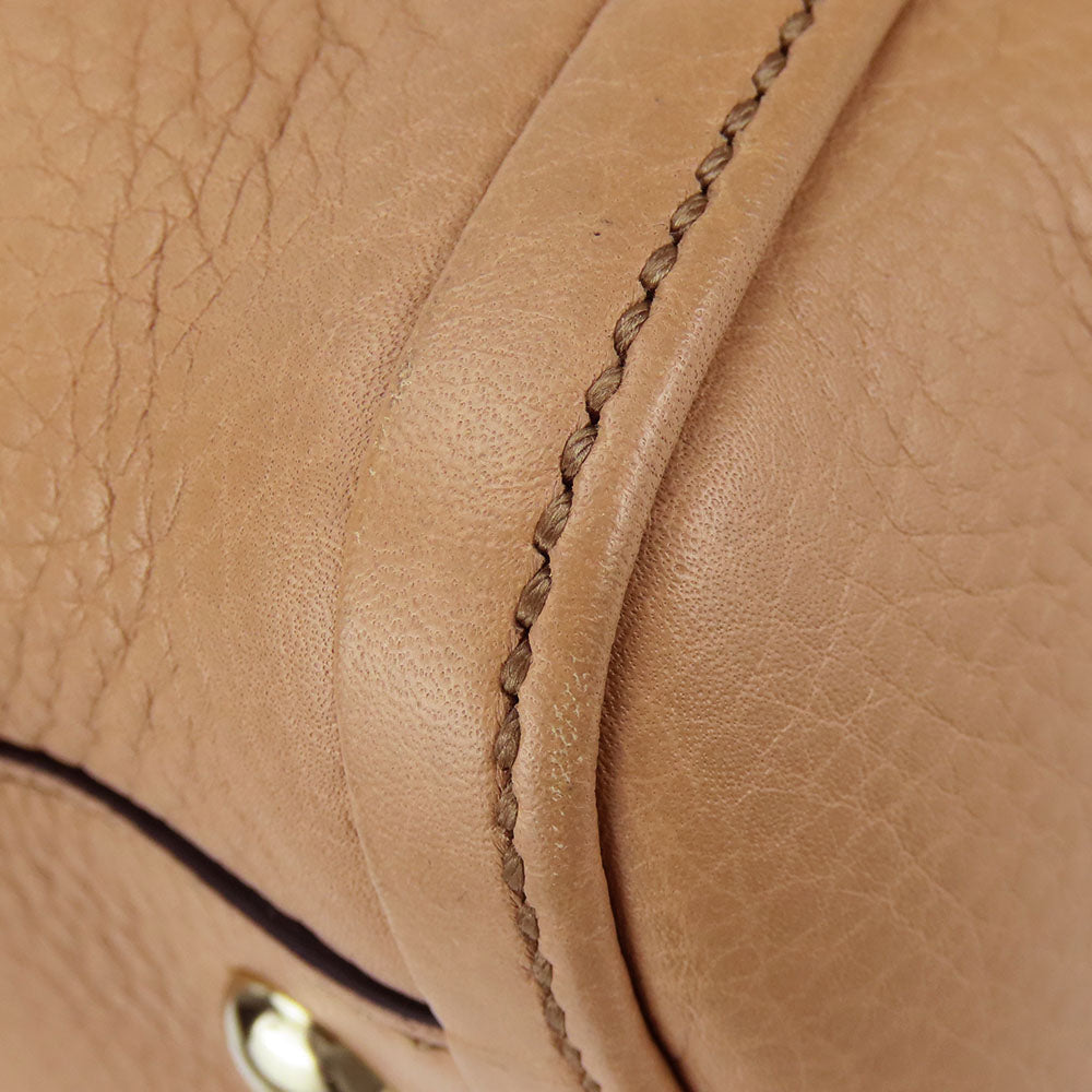 GUCCI Handbag 369176 leather beige Interlocking Soho Women Used