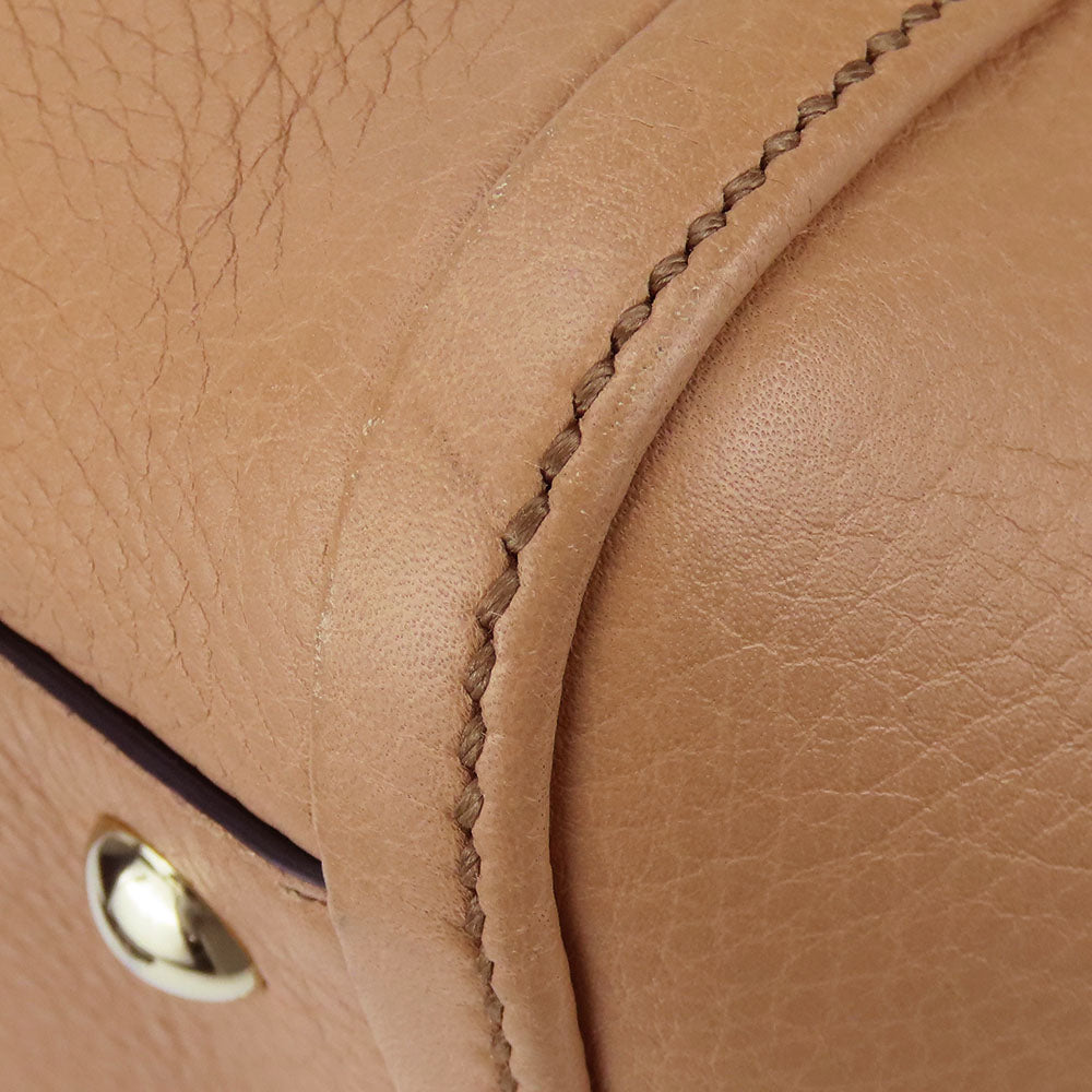 GUCCI Handbag 369176 leather beige Interlocking Soho Women Used