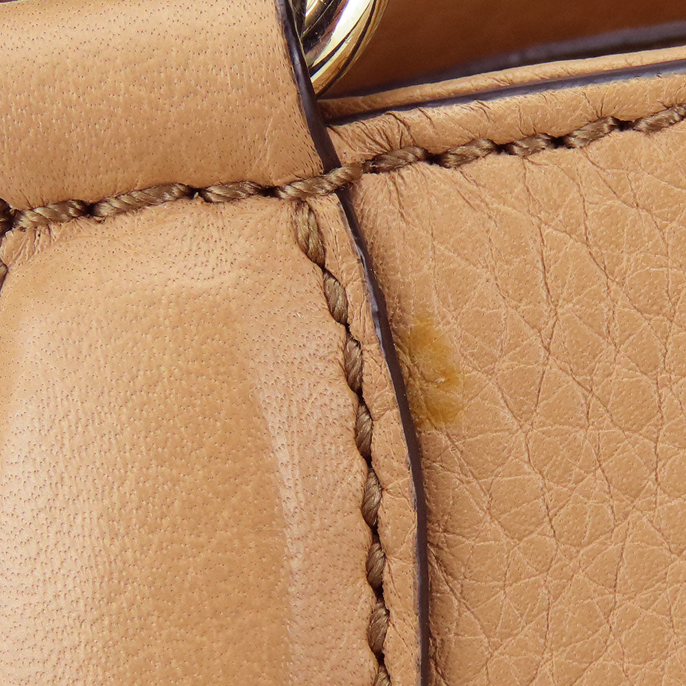 GUCCI Handbag 369176 leather beige Interlocking Soho Women Used