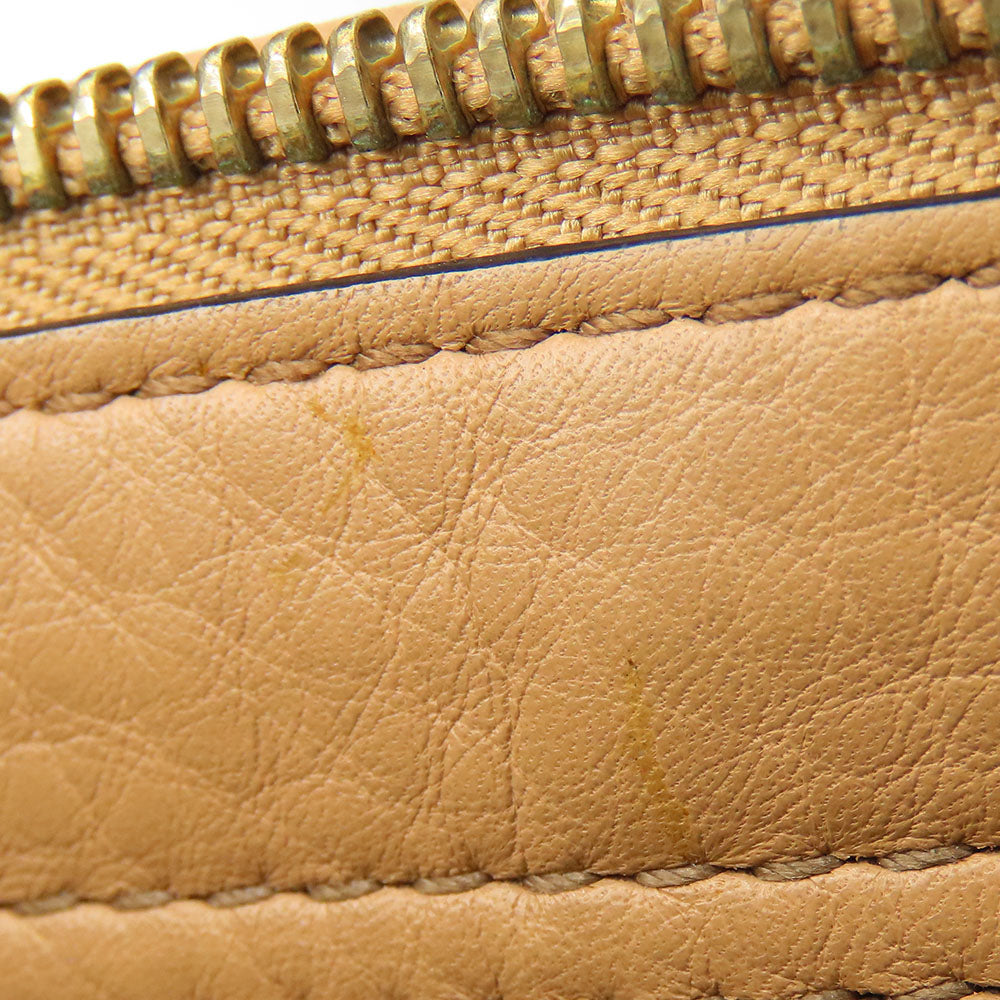 GUCCI Handbag 369176 leather beige Interlocking Soho Women Used