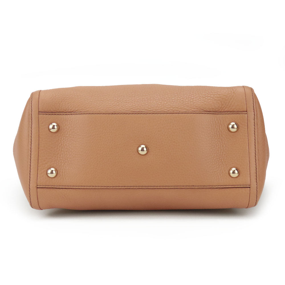 GUCCI Handbag 369176 leather beige Interlocking Soho Women Used