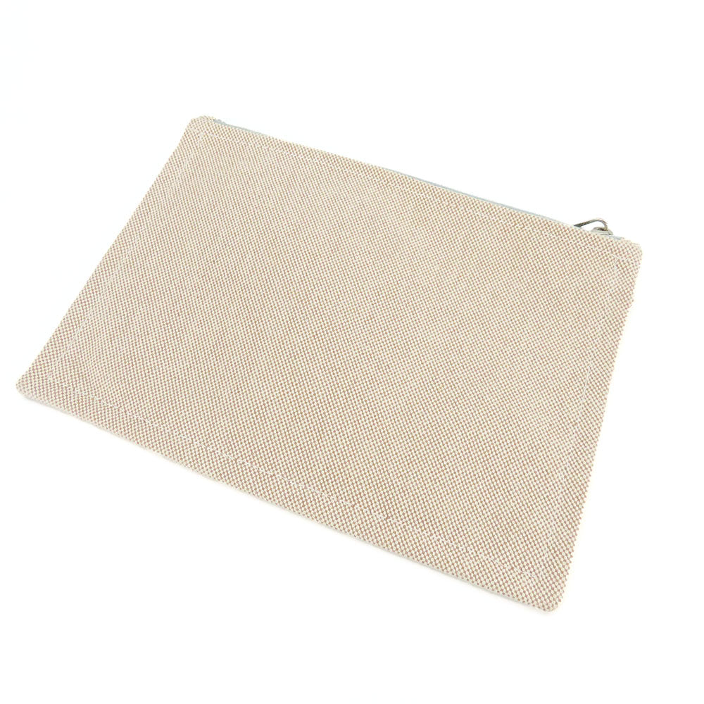 HERMES Pouch canvas Beige type New Yotting PM unisex(Unisex) Used