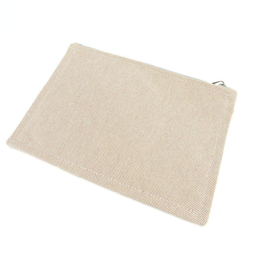 HERMES Pouch canvas Beige type New Yotting PM unisex(Unisex) Used