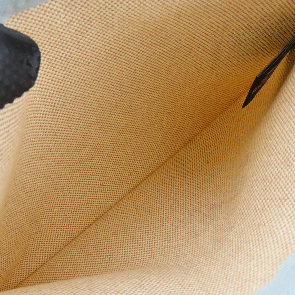 HERMES Pouch canvas Beige type New Yotting PM unisex(Unisex) Used
