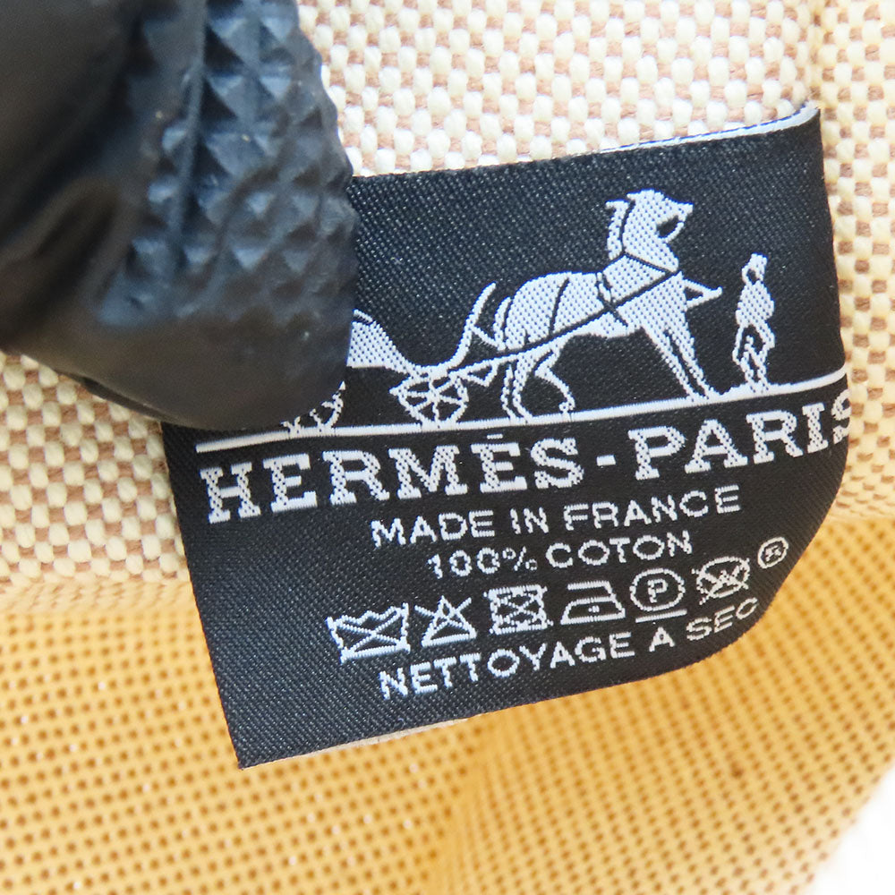 HERMES Pouch canvas Beige type New Yotting PM unisex(Unisex) Used
