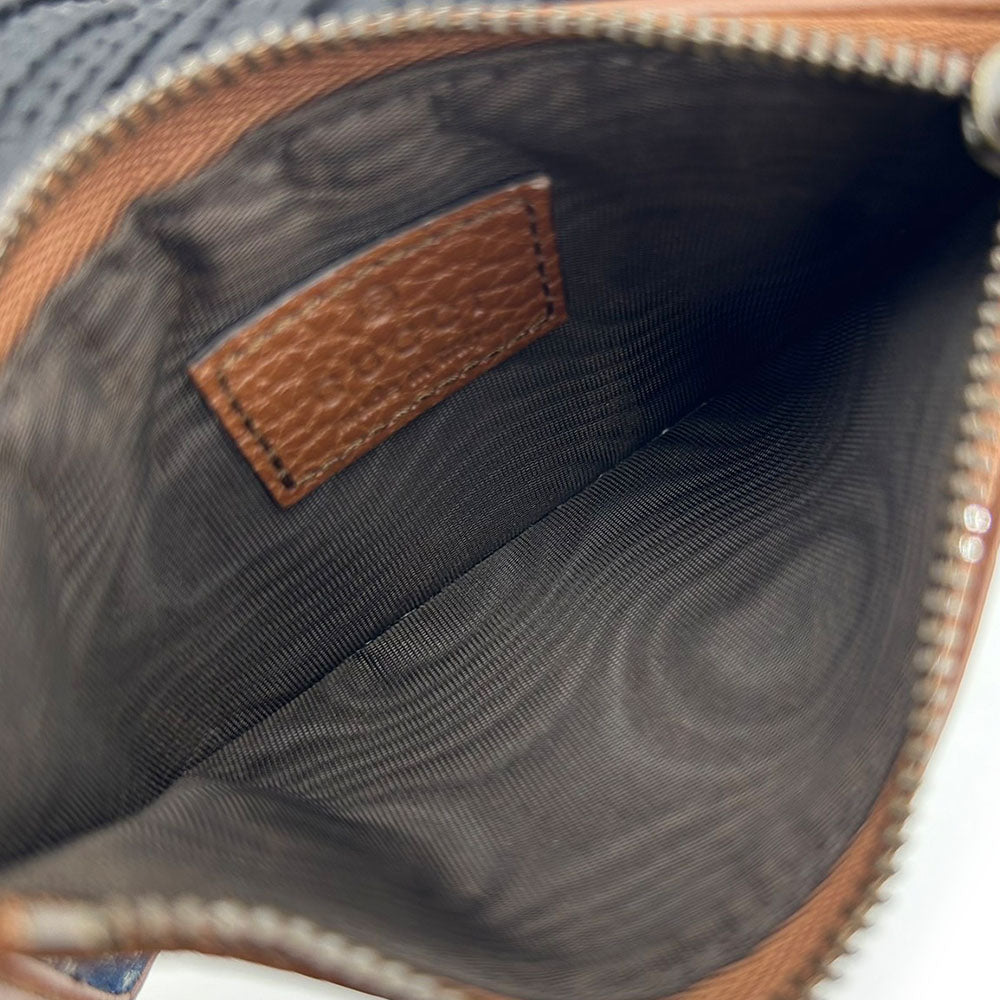 GUCCI Coin case 697717 GG denim Navy