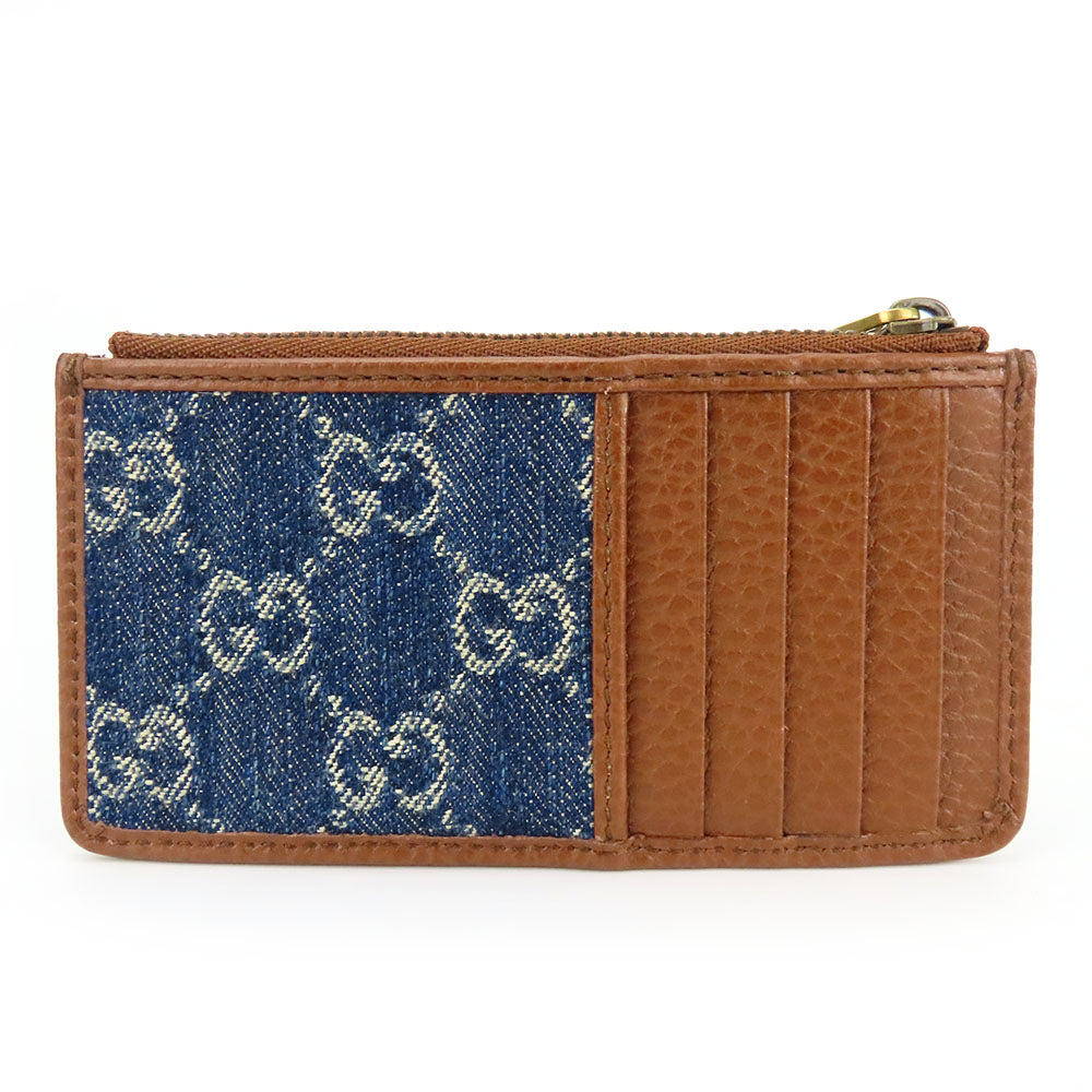 GUCCI Coin case 697717 GG denim Navy