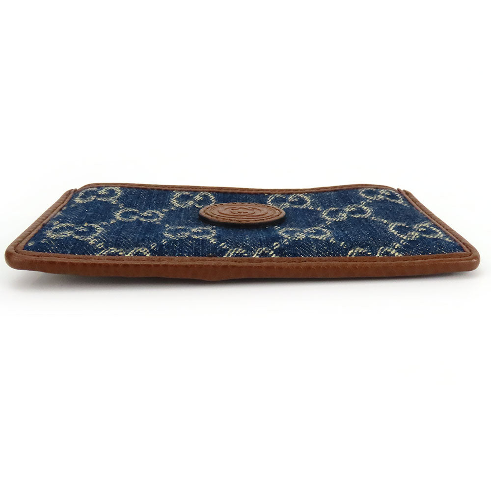 GUCCI Coin case 697717 GG denim Navy