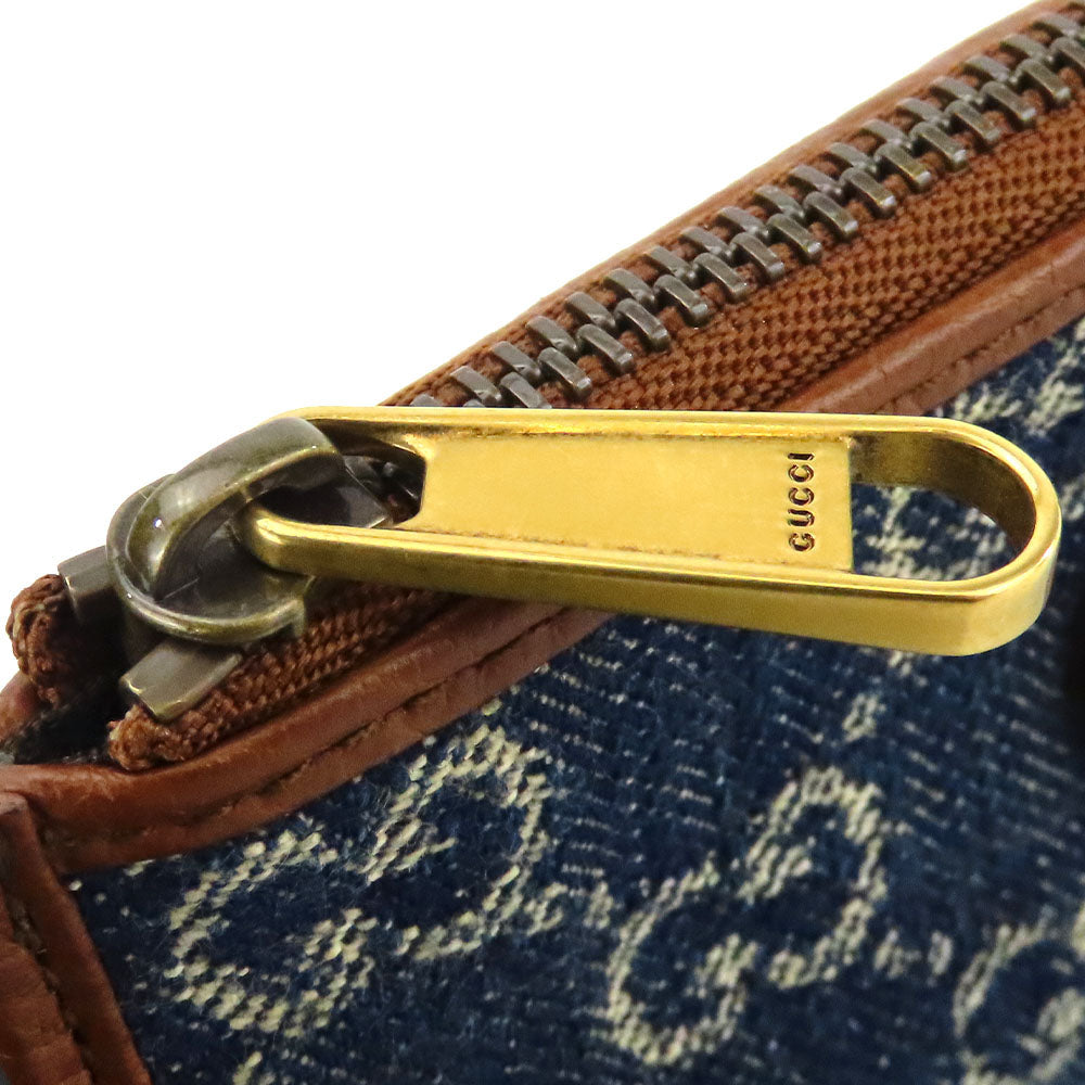 GUCCI Coin case 697717 GG denim Navy