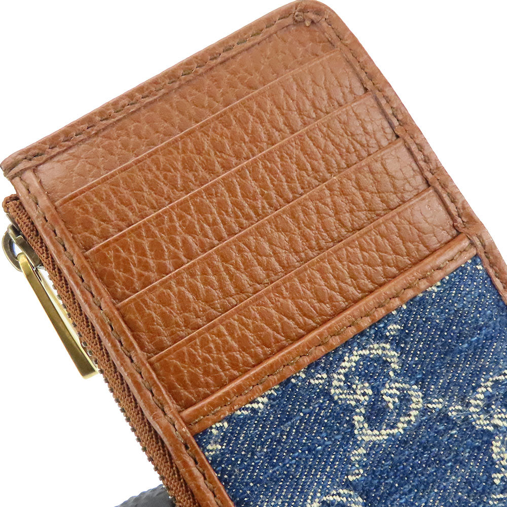 GUCCI Coin case 697717 GG denim Navy