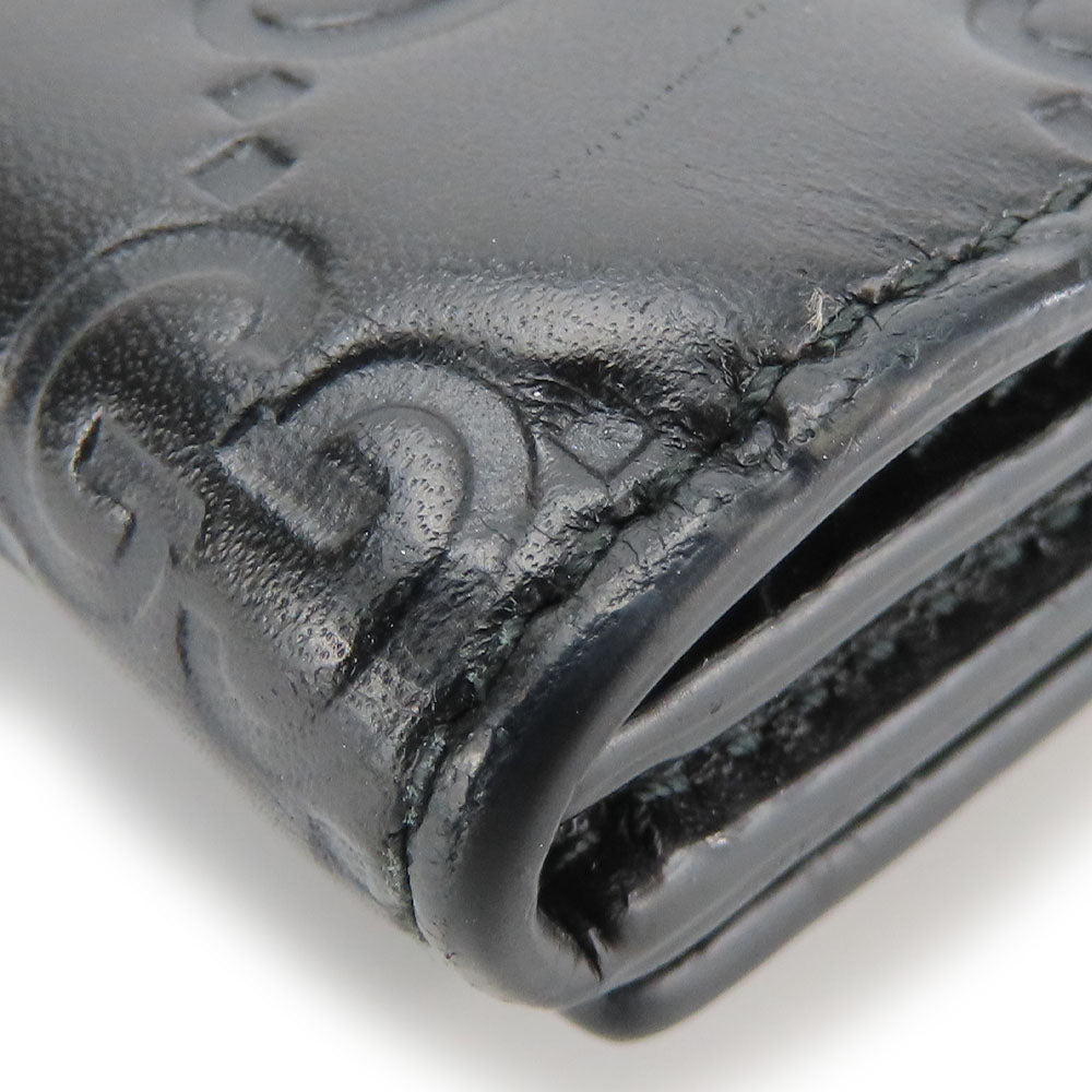 GUCCI Bifold Wallet 406925 Sima leather black Women Used