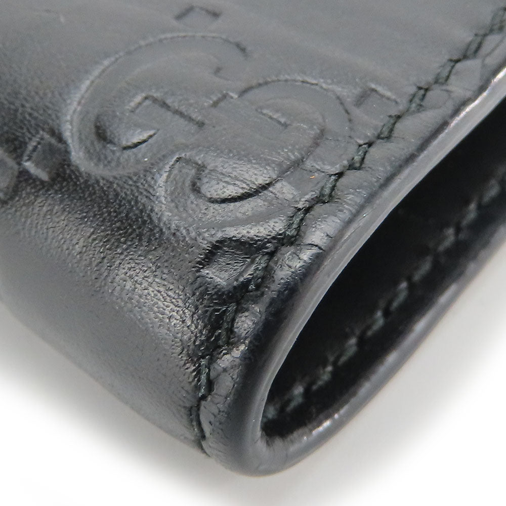 GUCCI Bifold Wallet 406925 Sima leather black Women Used