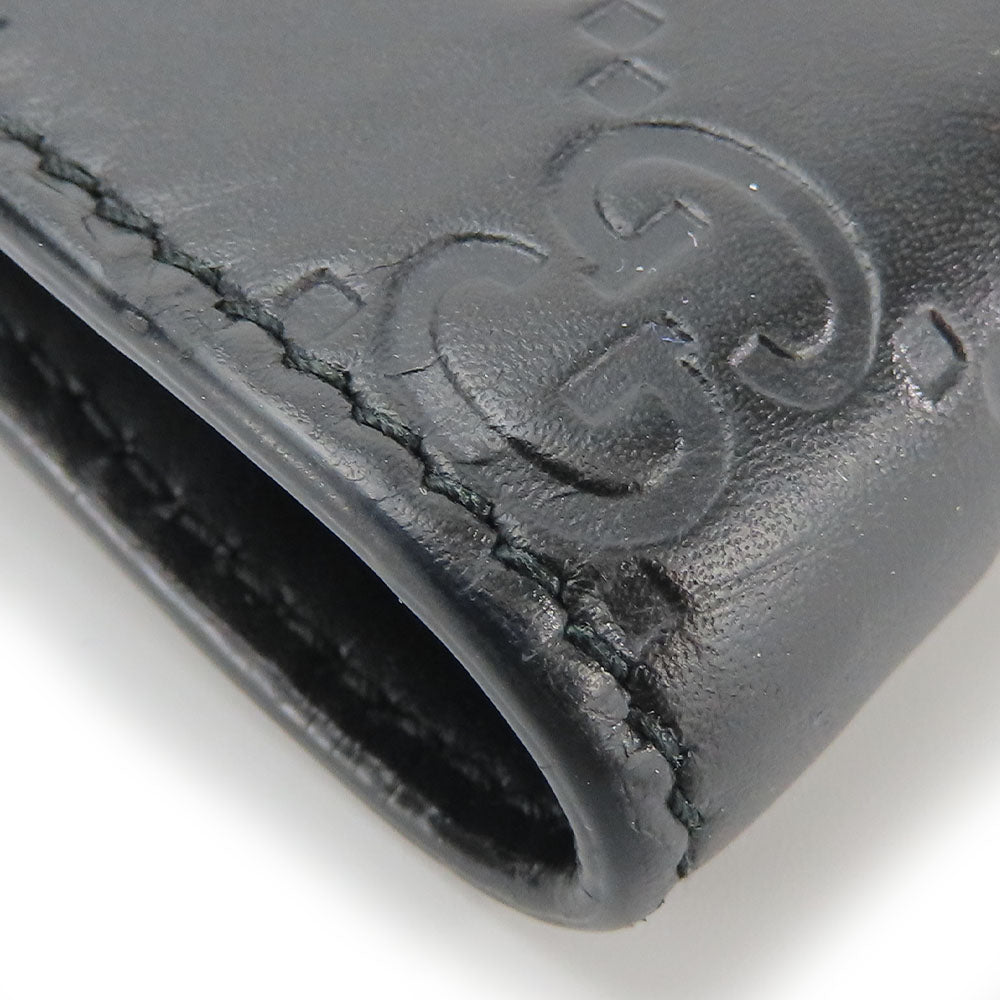 GUCCI Bifold Wallet 406925 Sima leather black Women Used