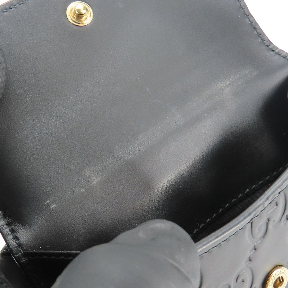 GUCCI Bifold Wallet 406925 Sima leather black Women Used