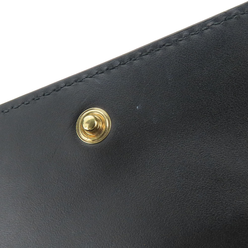 GUCCI Bifold Wallet 406925 Sima leather black Women Used