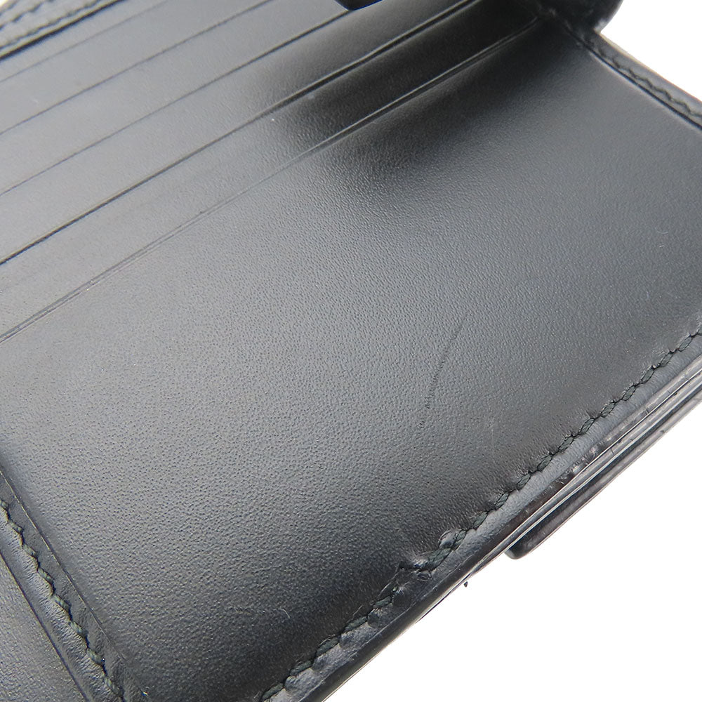 GUCCI Bifold Wallet 406925 Sima leather black Women Used