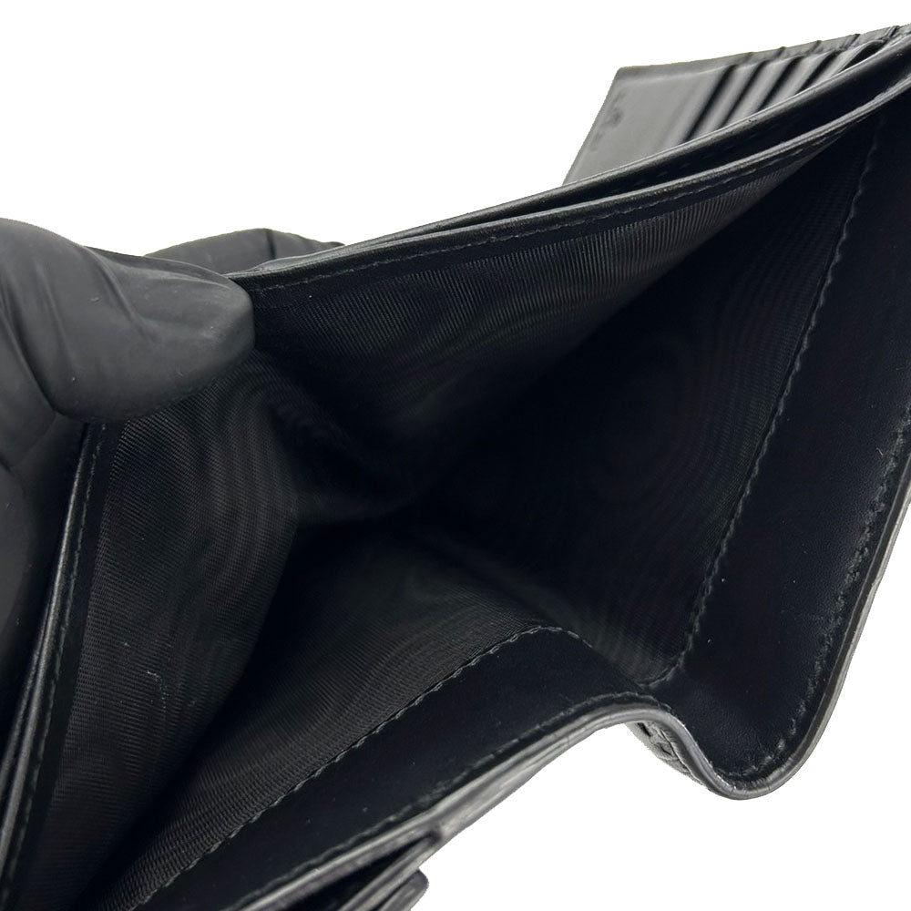 GUCCI Bifold Wallet 406925 Sima leather black Women Used