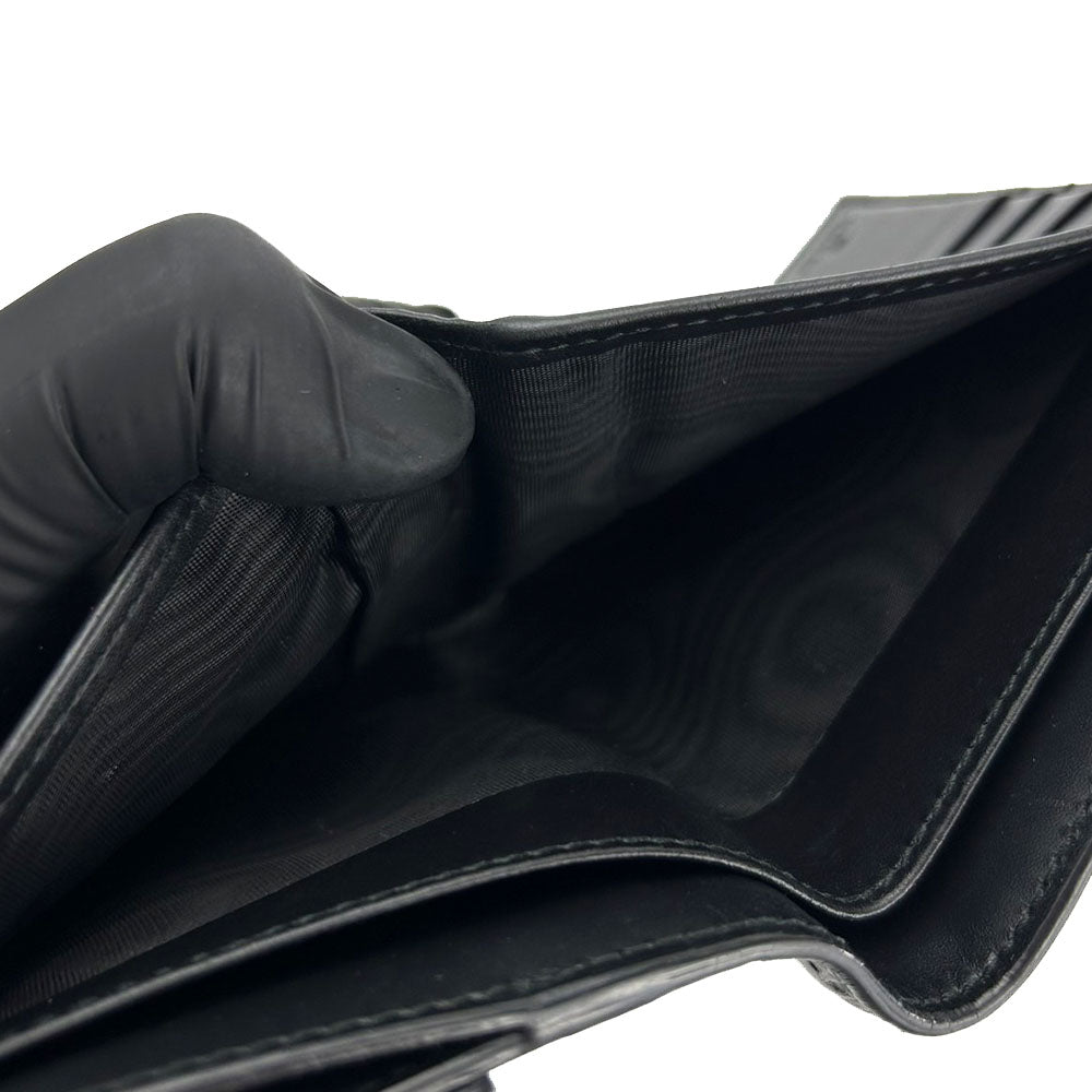 GUCCI Bifold Wallet 406925 Sima leather black Women Used