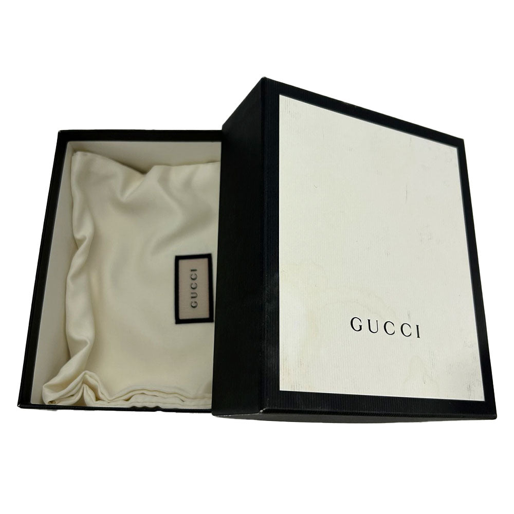 GUCCI Bifold Wallet 406925 Sima leather black Women Used