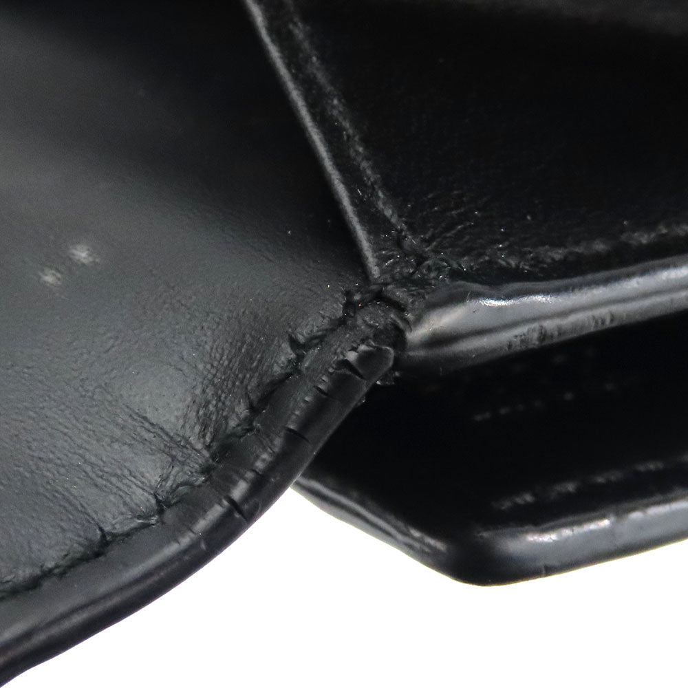 GUCCI Bifold Wallet 406925 Sima leather black Women Used