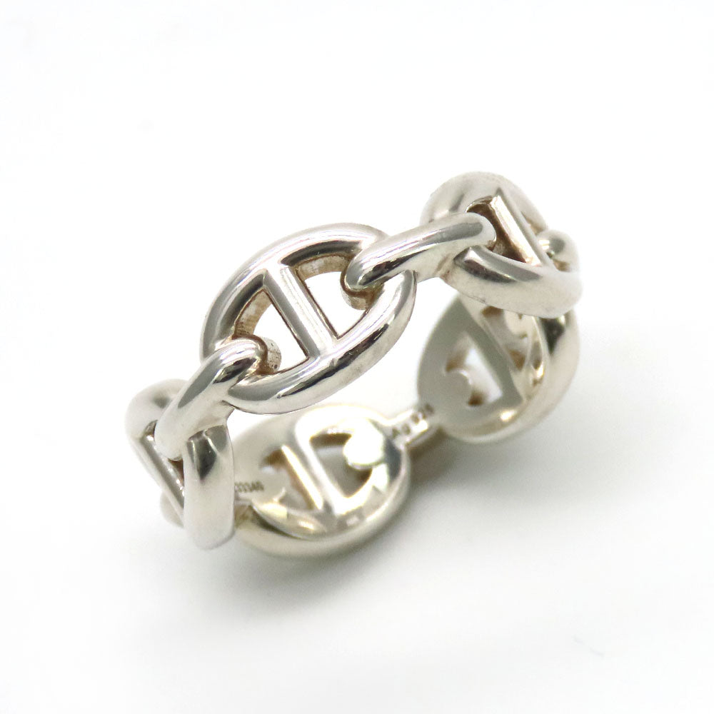 HERMES Ring H109507B Silver925 Silver Anchene Chene Dunkle Women Used