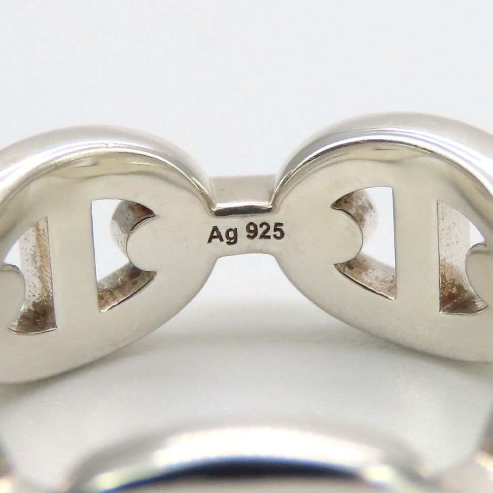 HERMES Ring H109507B Silver925 Silver Anchene Chene Dunkle Women Used