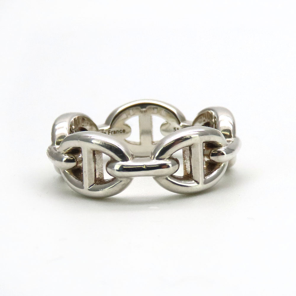 HERMES Ring H109507B Silver925 Silver Anchene Chene Dunkle Women Used