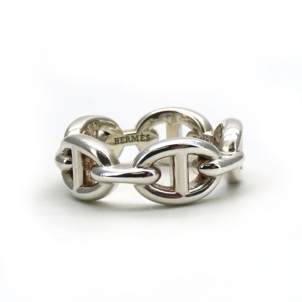 HERMES Ring H109507B Silver925 Silver Anchene Chene Dunkle Women Used