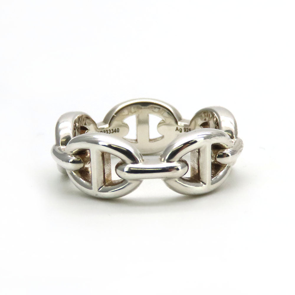 HERMES Ring H109507B Silver925 Silver Anchene Chene Dunkle Women Used