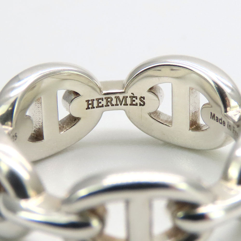 HERMES Ring H109507B Silver925 Silver Anchene Chene Dunkle Women Used