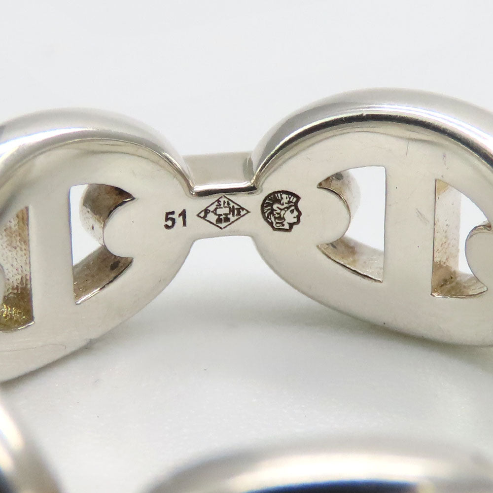 HERMES Ring H109507B Silver925 Silver Anchene Chene Dunkle Women Used