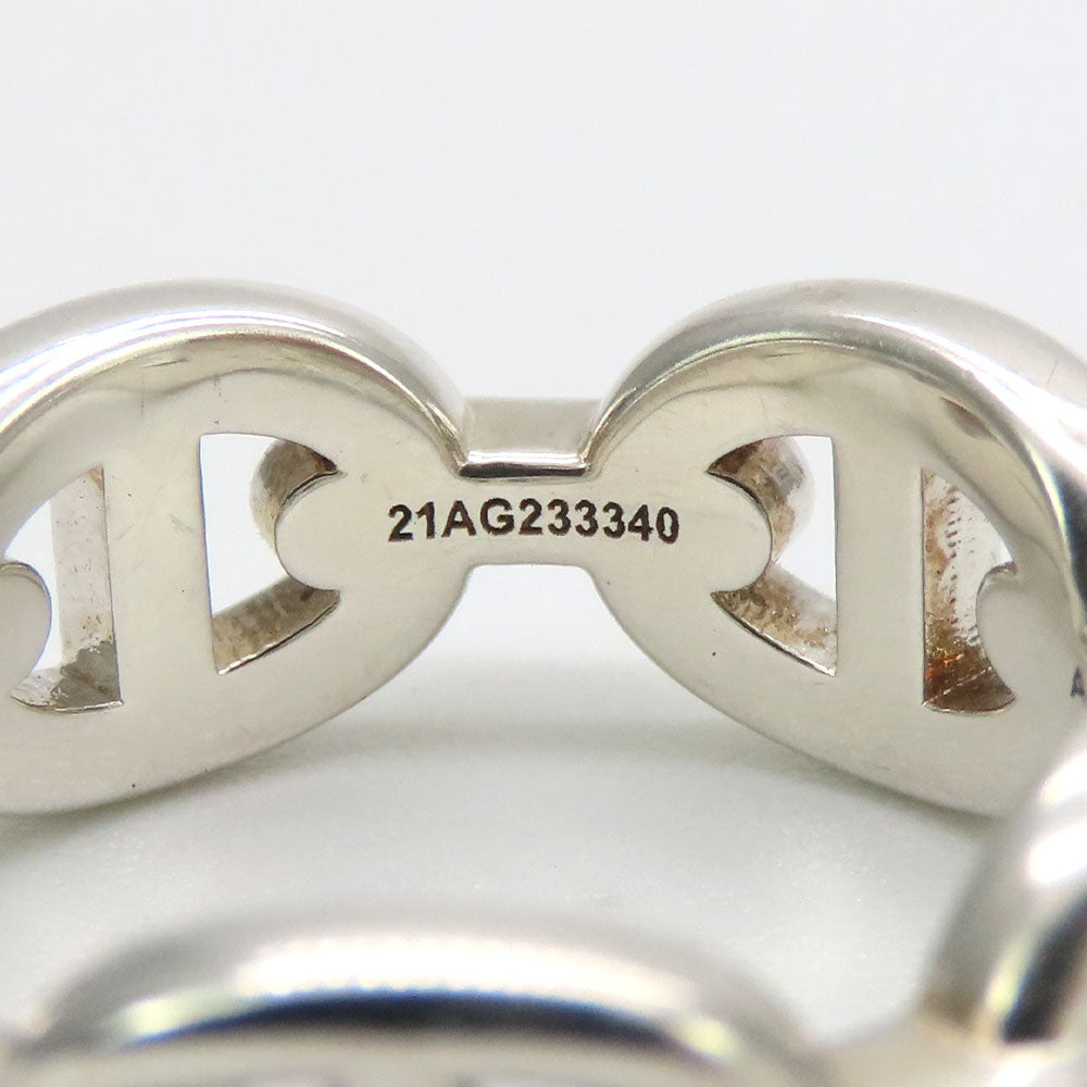 HERMES Ring H109507B Silver925 Silver Anchene Chene Dunkle Women Used