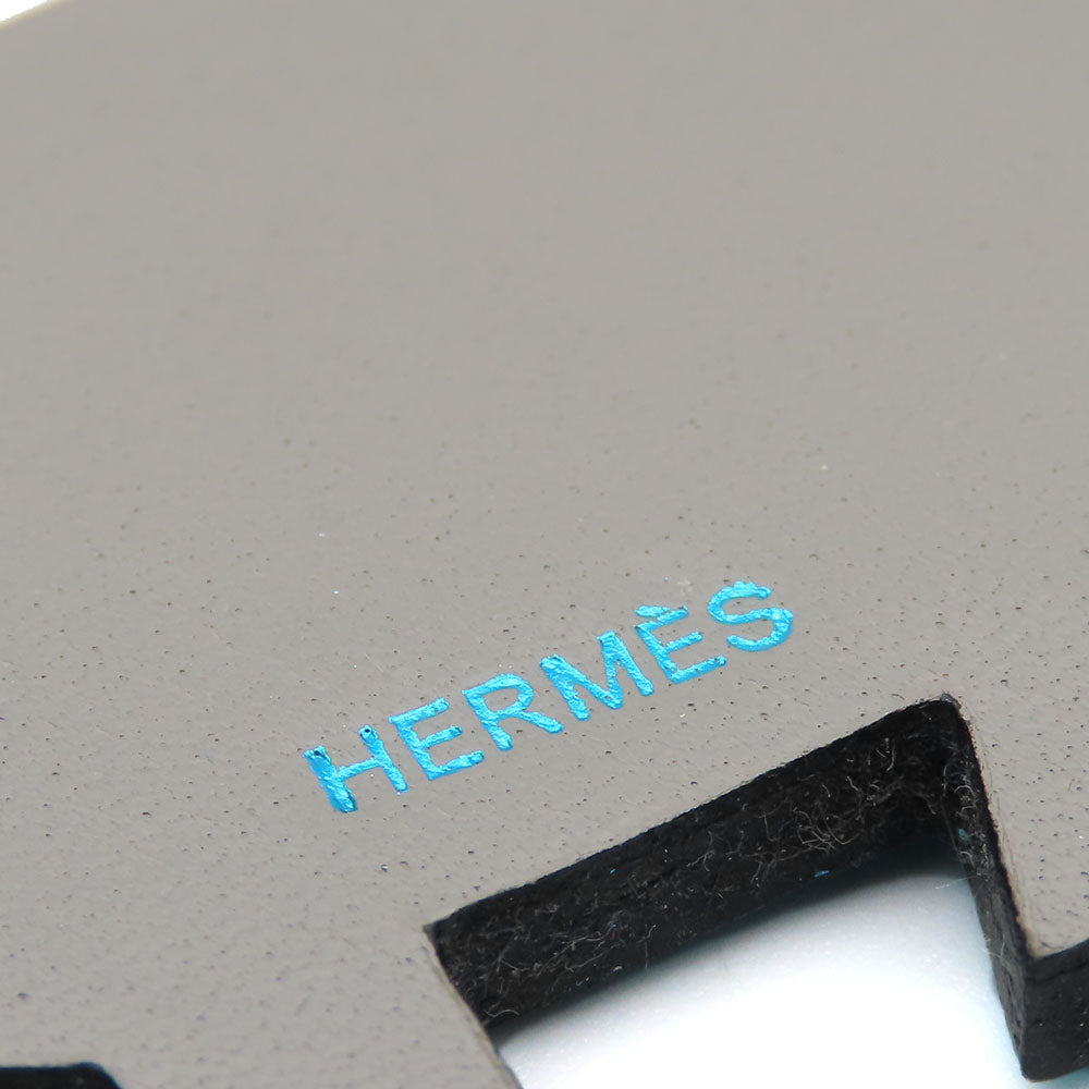 HERMES Bag charm Silver925 , Leather blue Women Used
