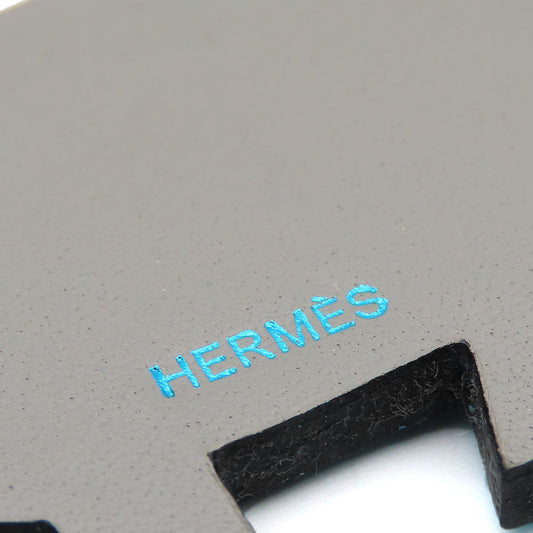 HERMES Bag charm Silver925 , Leather blue Women Used