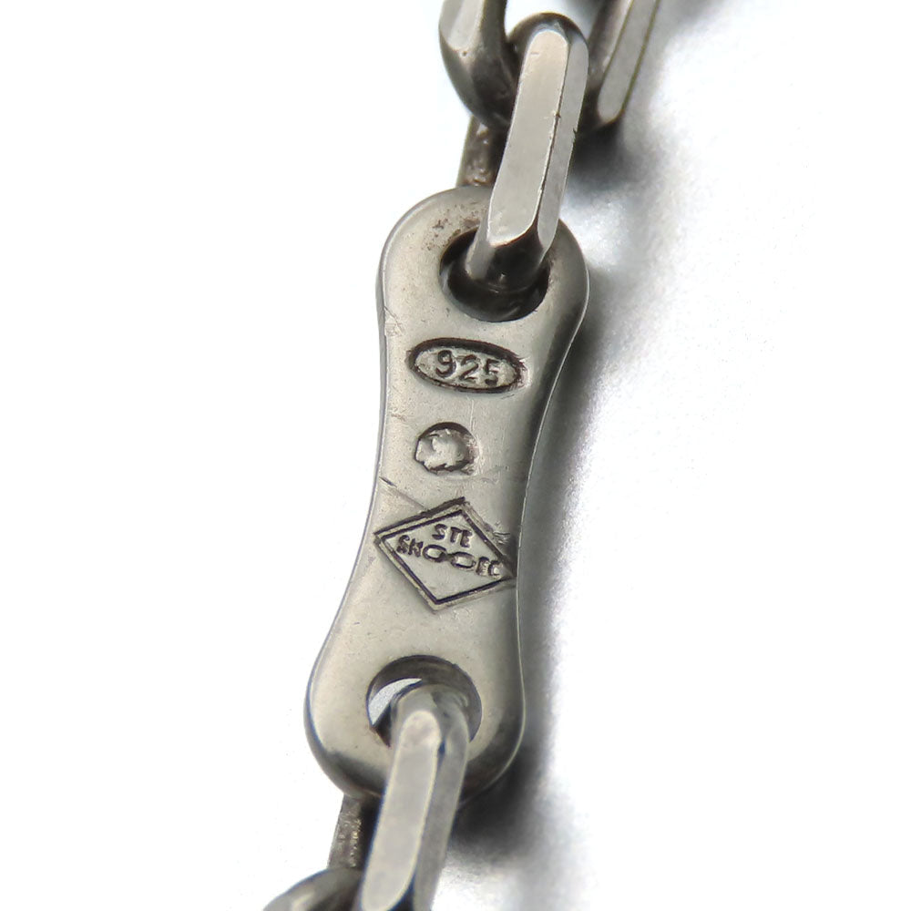 HERMES Bag charm Silver925 , Leather blue Women Used