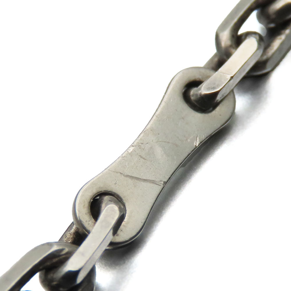 HERMES Bag charm Silver925 , Leather blue Women Used