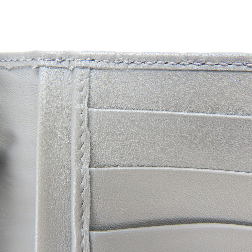 GUCCI Long Wallet Purse 449396 Sima leather Gray type Women Used