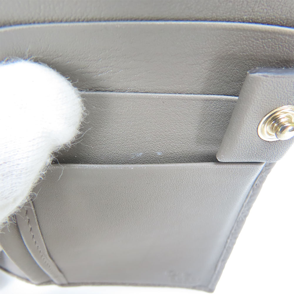 GUCCI Long Wallet Purse 449396 Sima leather Gray type Women Used