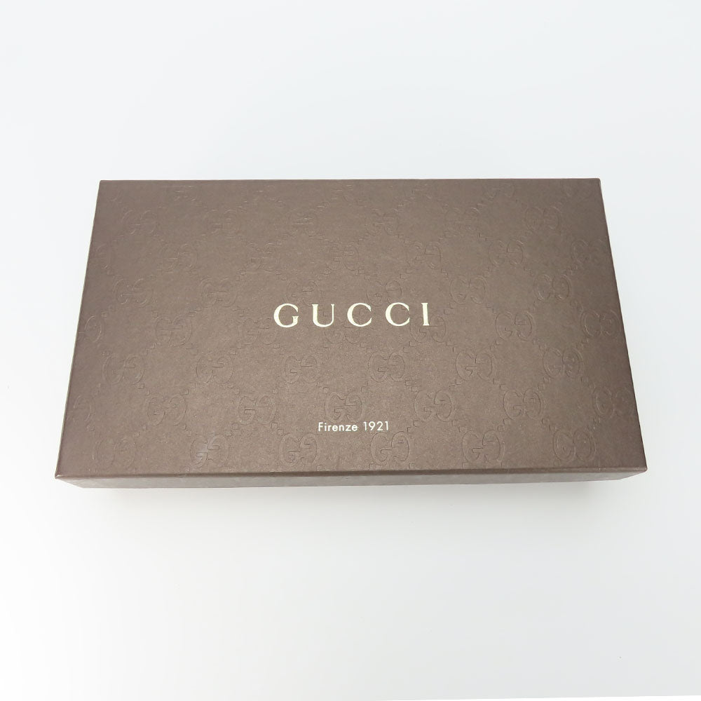 GUCCI Long Wallet Purse 449396 Sima leather Gray type Women Used