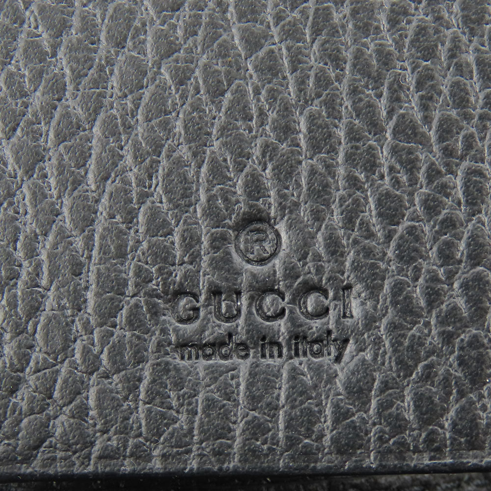GUCCI Key case Key holder  456118 leather black GG Marmont Women Used