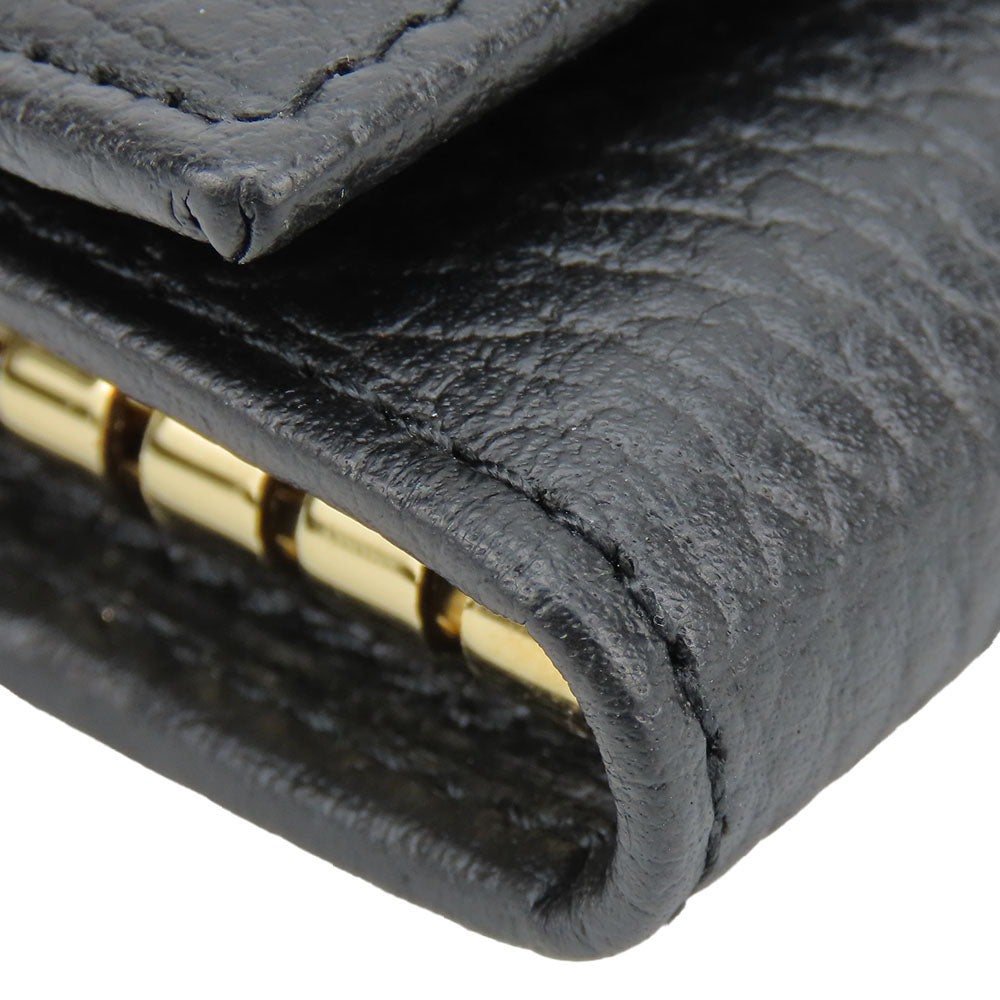 GUCCI Key case Key holder  456118 leather black GG Marmont Women Used