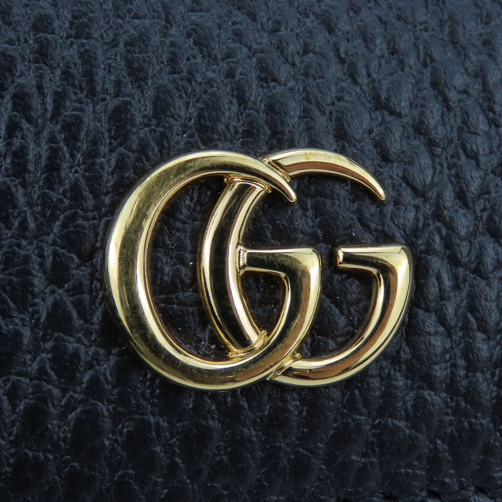 GUCCI Key case Key holder  456118 leather black GG Marmont Women Used