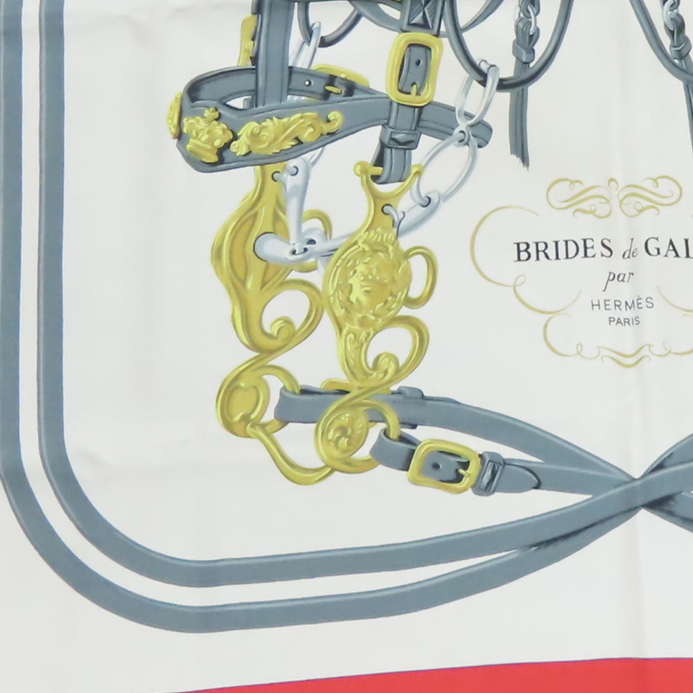 HERMES scarf silk Red Carre90 Women Used