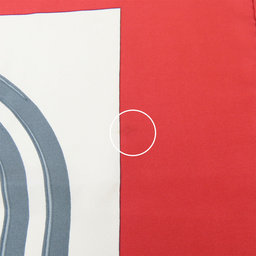 HERMES scarf silk Red Carre90 Women Used