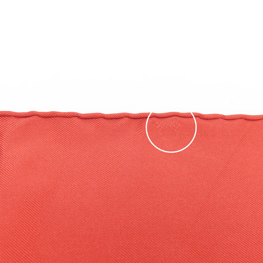 HERMES scarf silk Red Carre90 Women Used